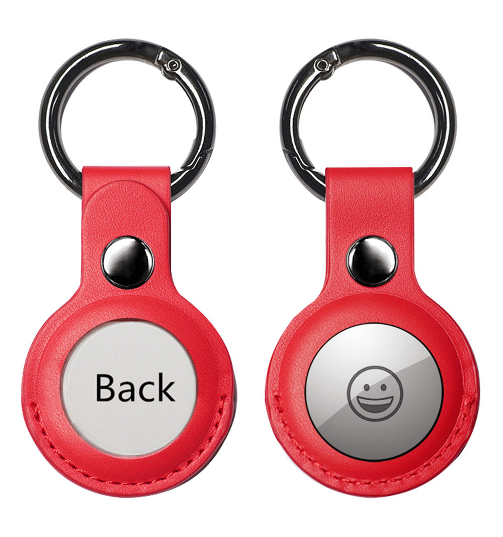 (2 Packs) Leather Case with Keychain for AirTag (2 Packs) Leather Case with Keychain for AirTag